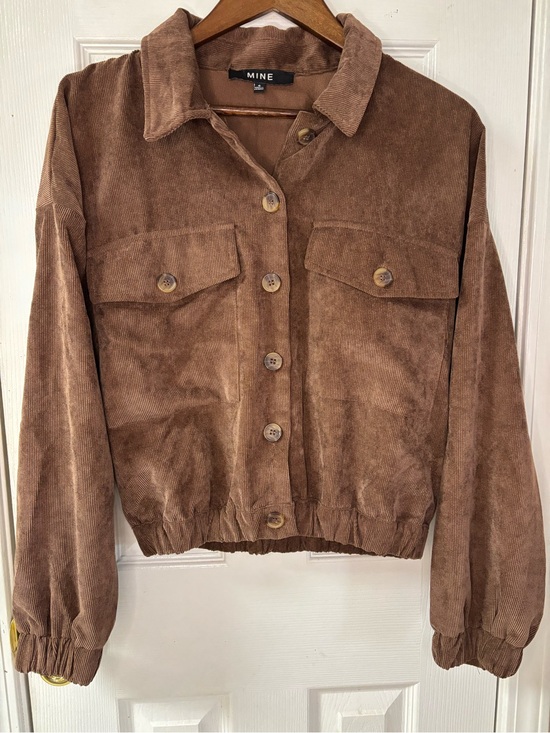 mine Jackets & Blazers - MINE Brown Corduroy Button-Front Jacket